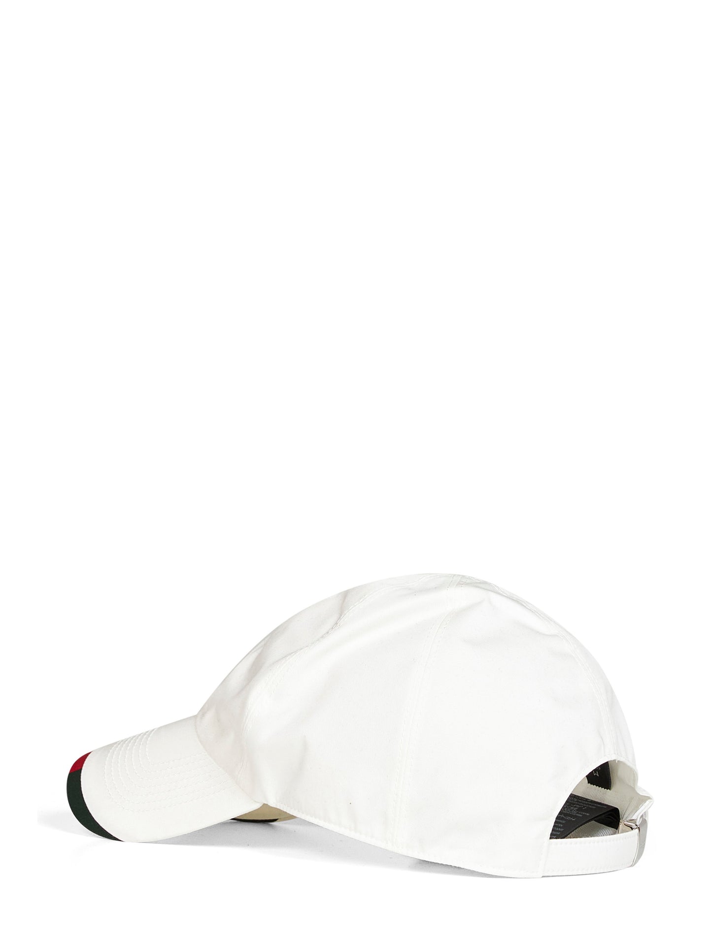 Berretto da baseball in cotone bianco con dettaglio Web