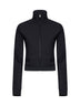 Giacca con zip in jersey GG jacquard nero