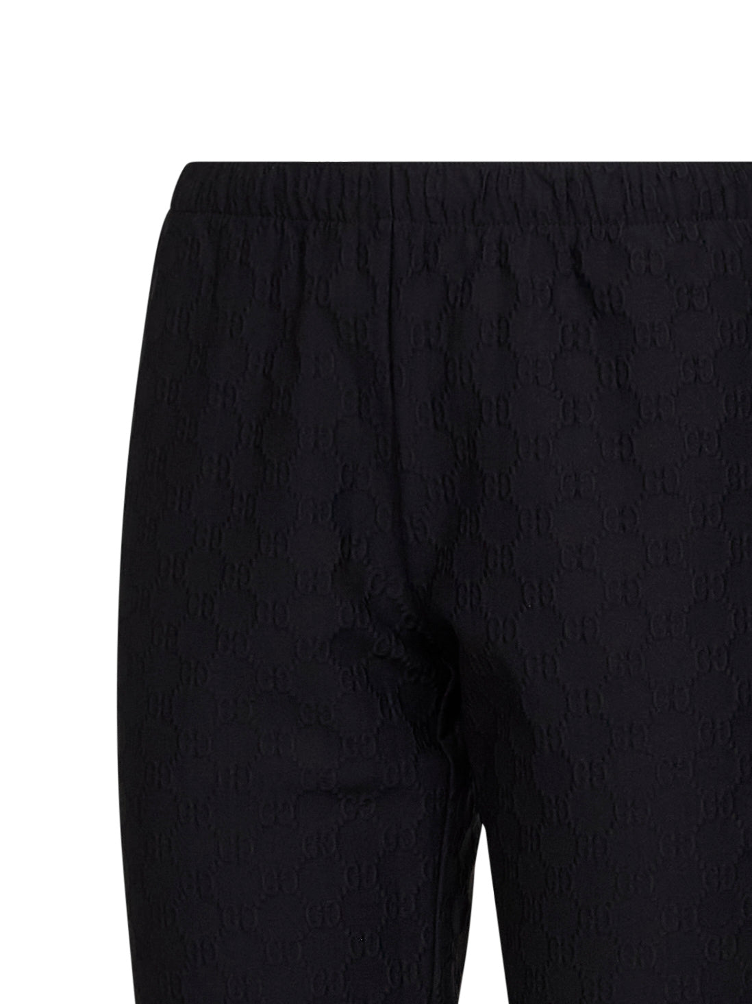 Pantaloni Capri in jersey jacquard GG nero