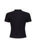 T-shirt mezza zip in jersey jacquard GG nero