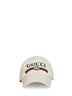 Ivory cotton embroidered baseball cap