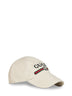 Ivory cotton embroidered baseball cap