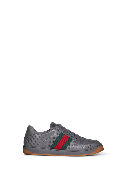 Sneakers Screener in pelle traforata grigio scuro
