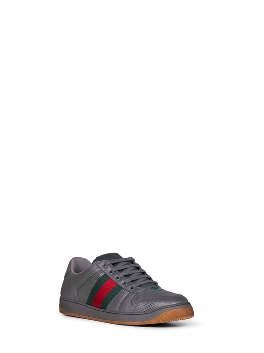 Sneakers Screener in pelle traforata grigio scuro