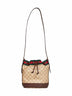 Sand and dark brown Gucci Venice mini bucket bag