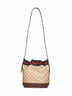 Sand and dark brown Gucci Venice mini bucket bag