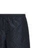 Costume da bagno in popeline di poliestere stampato in nero