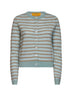 Sage cashmere knit Pebble Stripe Jane cardigan