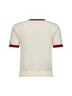 Cream cashmere knit Airy Ringer T-shirt