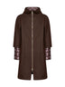Cappotto in Ecowool e Nylon Ultralight fondente<BR/>