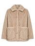 Cappotto corto in ecopelliccia effetto visone chantilly