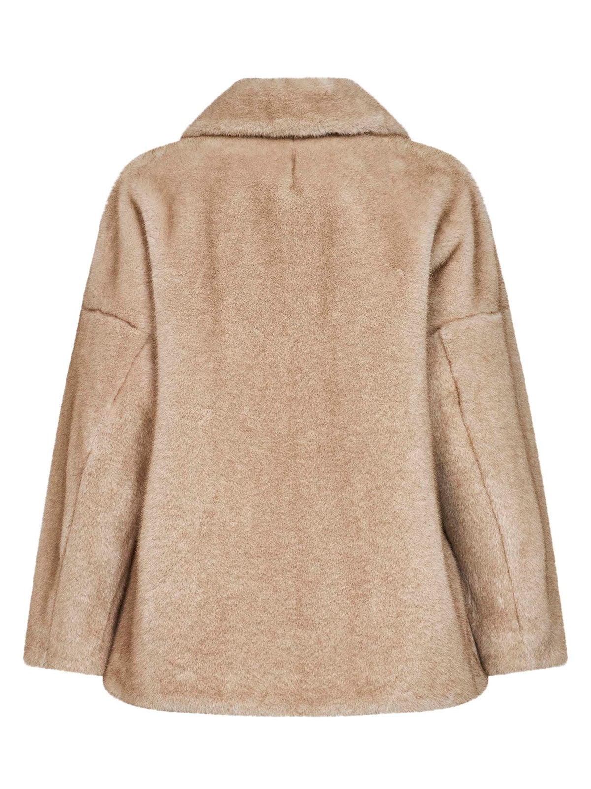Cappotto corto in ecopelliccia effetto visone chantilly