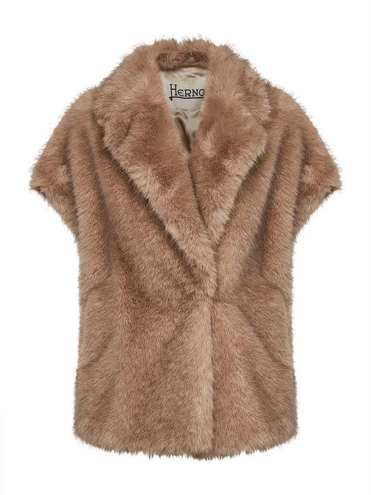 Gilet in ecopelliccia a pelo lungo chantilly