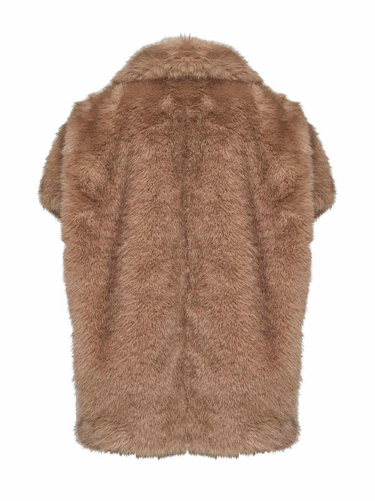 Gilet in ecopelliccia a pelo lungo chantilly