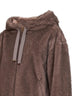 Bomber in melange alternative mink fur tortora scuro