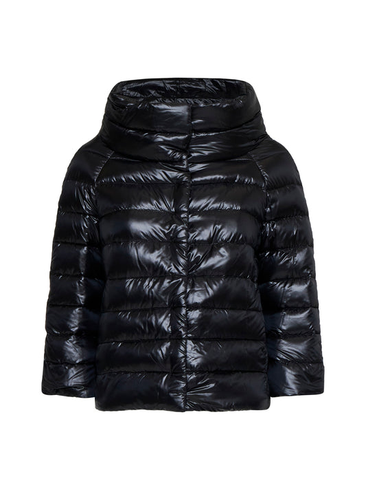 Short Sofia quilted and padded nylon down jacket