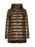 Piumino A-Shape Amelia in Nylon Ultralight verde militare