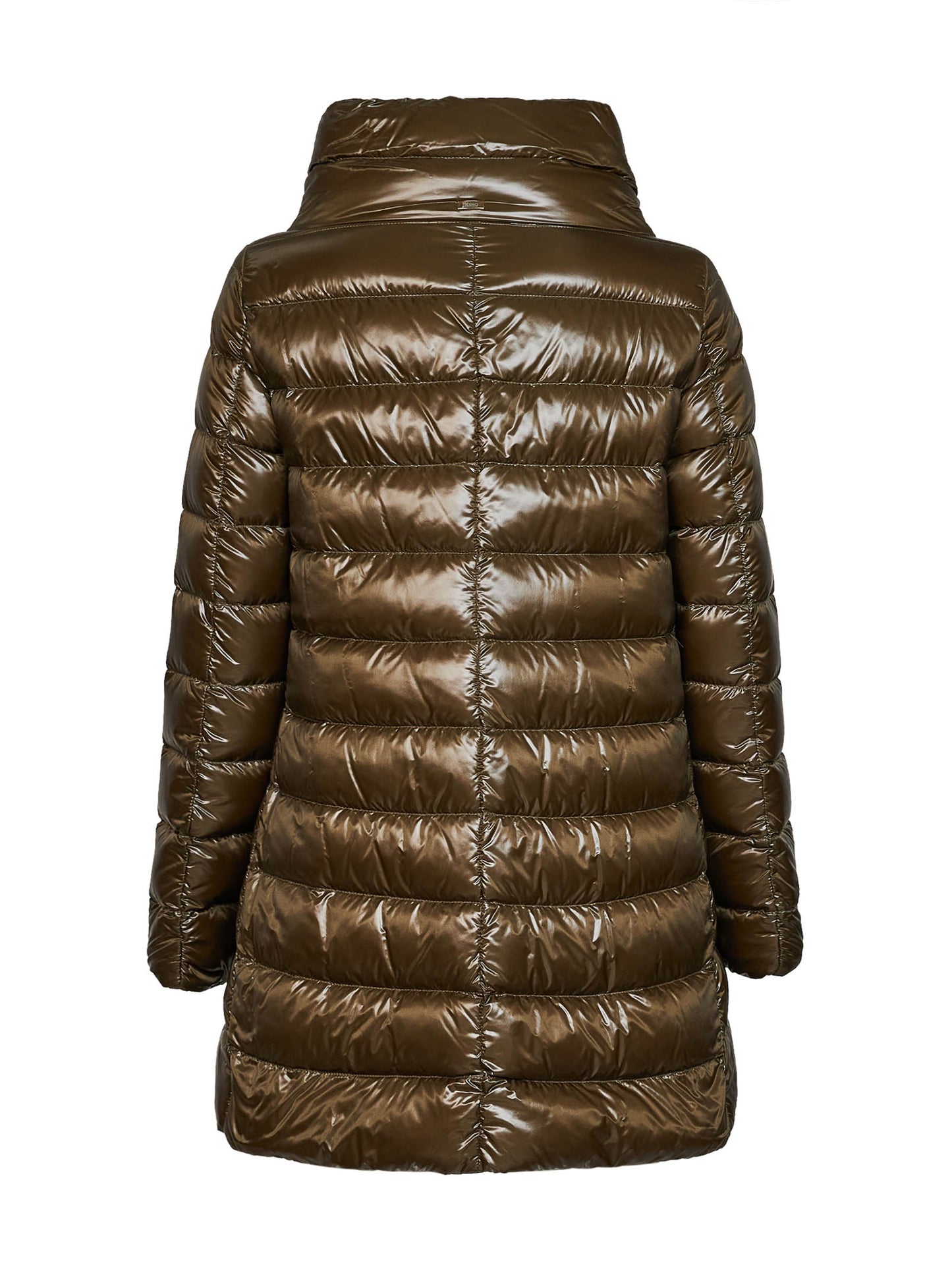Piumino A-Shape Amelia in Nylon Ultralight verde militare