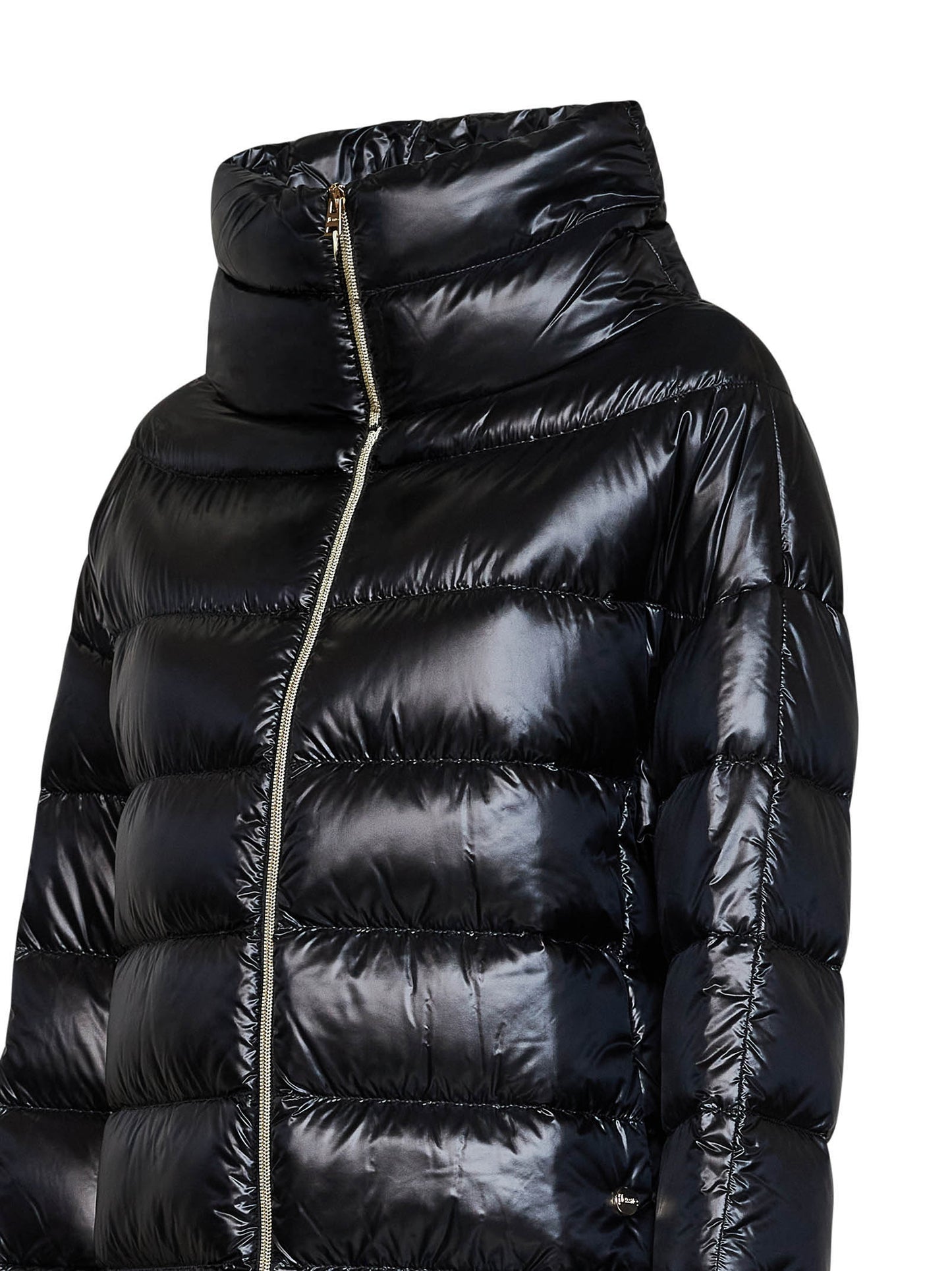 Piumino midi Matilde in Nylon Ultralight nero