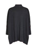Grey virgin wool knit poncho-style top