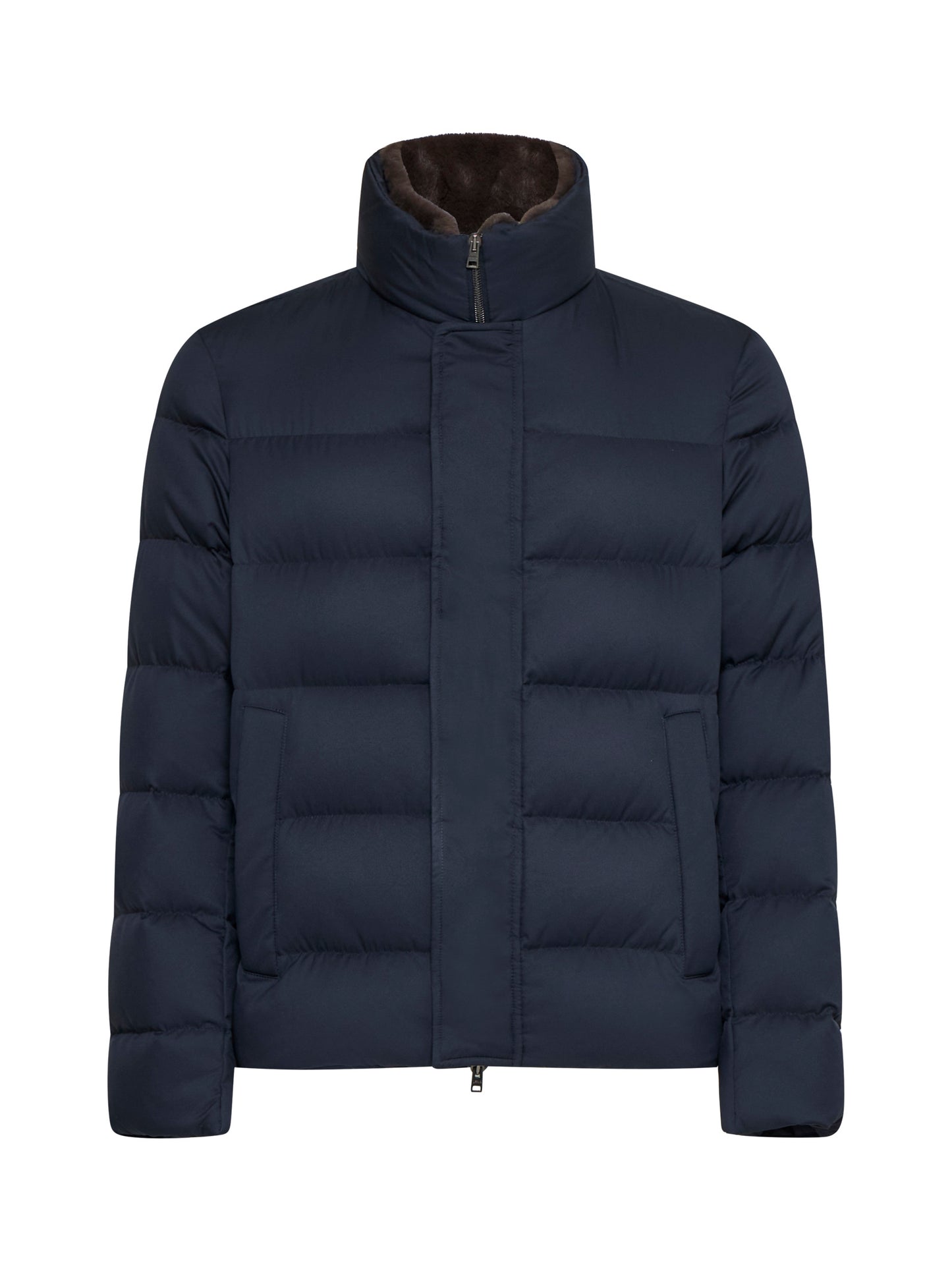 Bomber in arendelle e pelliccia sintetica<BR/>