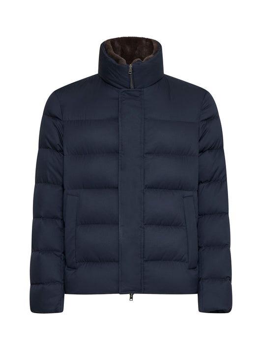 Bomber in arendelle e pelliccia sintetica<BR/>