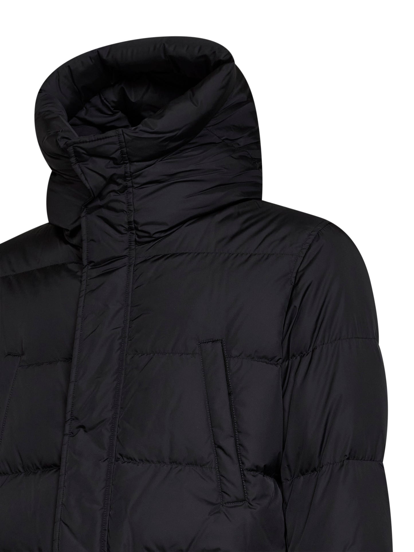 Bomber con cappuccio in nylon Chamonix nero
