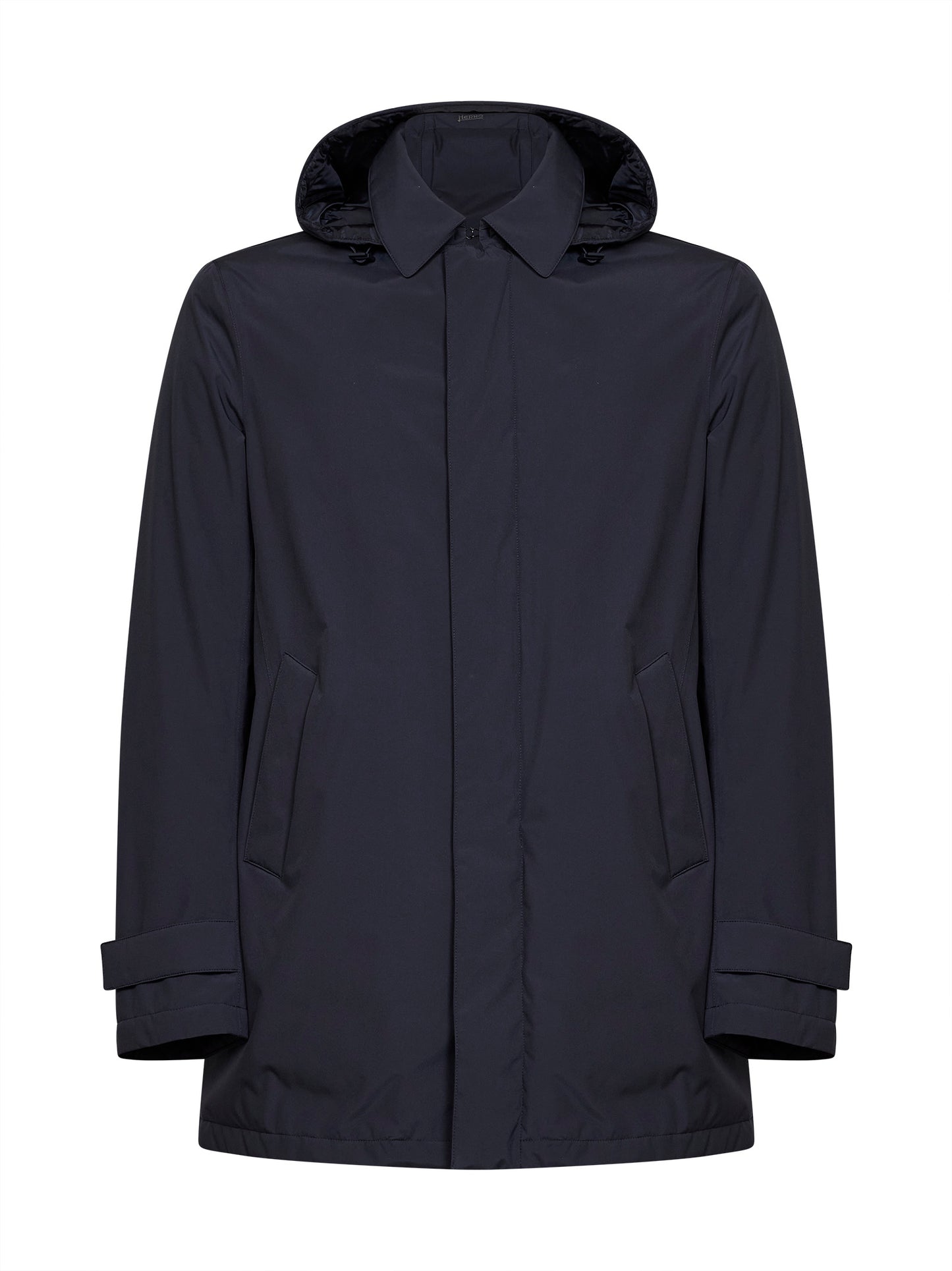 Parka con cappuccio in 2 Layers Windstopper blu navy