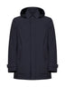 Parka con cappuccio in 2 Layers Windstopper blu navy