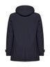 Parka con cappuccio in 2 Layers Windstopper blu navy