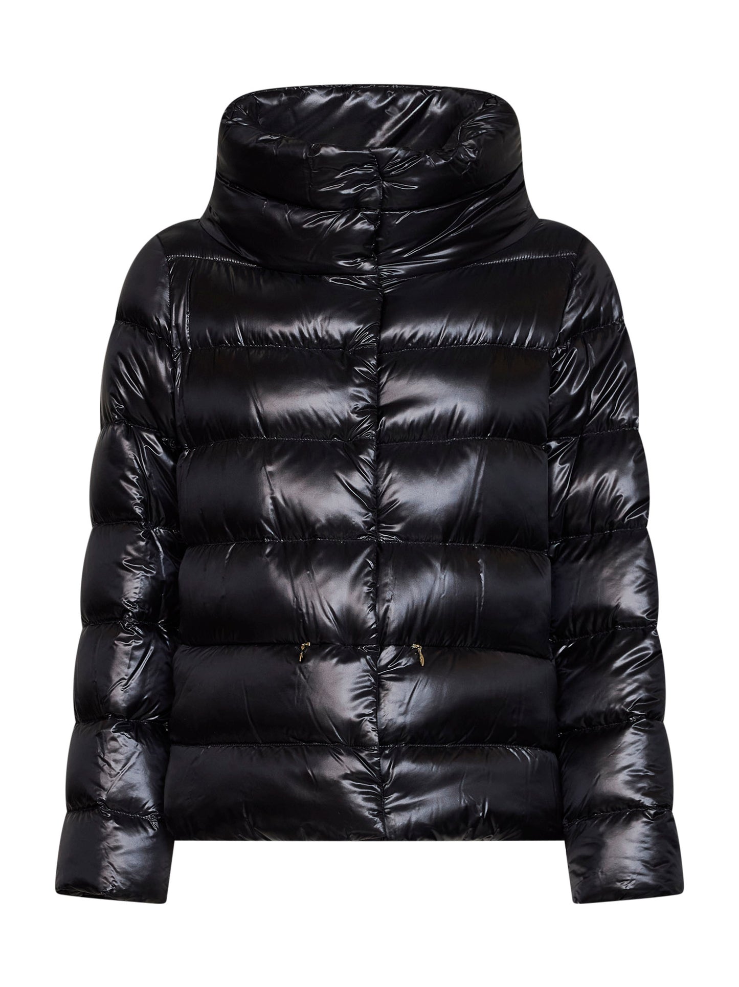 Black Ultralight Nylon cape down jacket