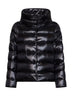 Black Ultralight Nylon cape down jacket