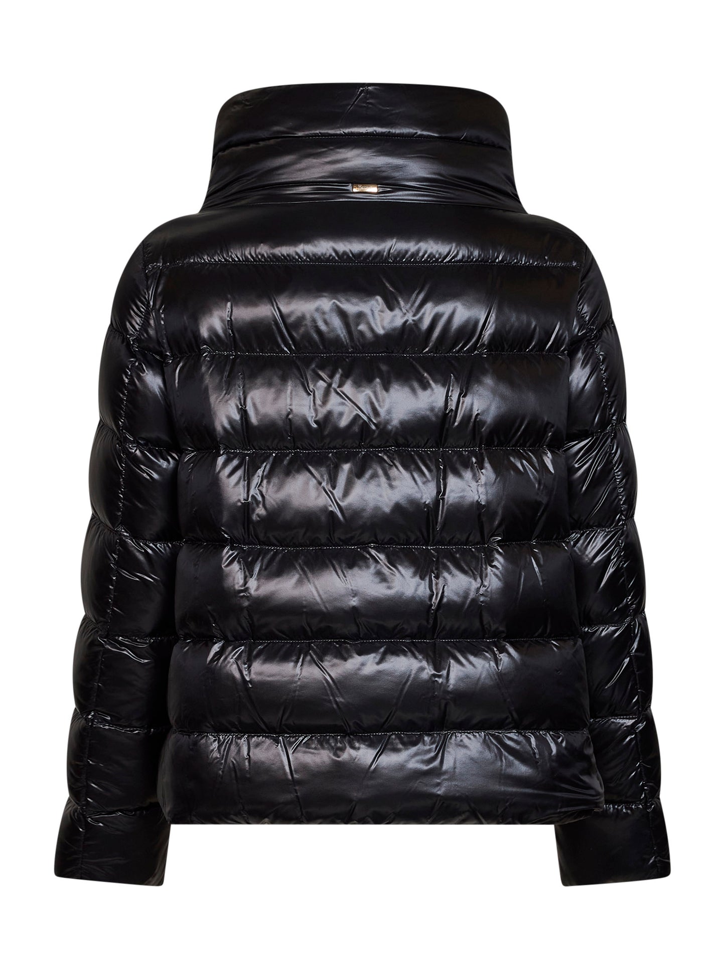 Black Ultralight Nylon cape down jacket