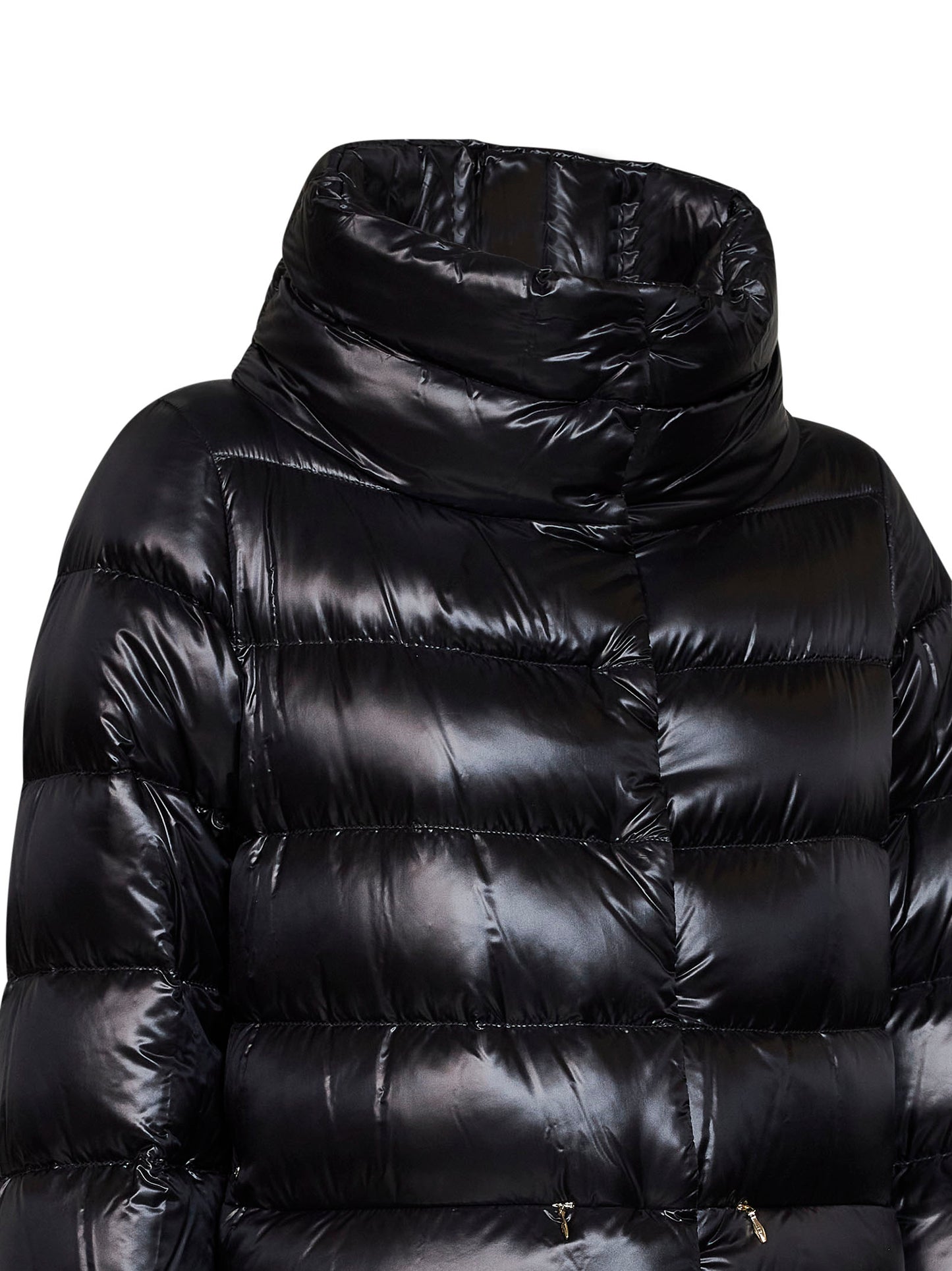 Black Ultralight Nylon cape down jacket