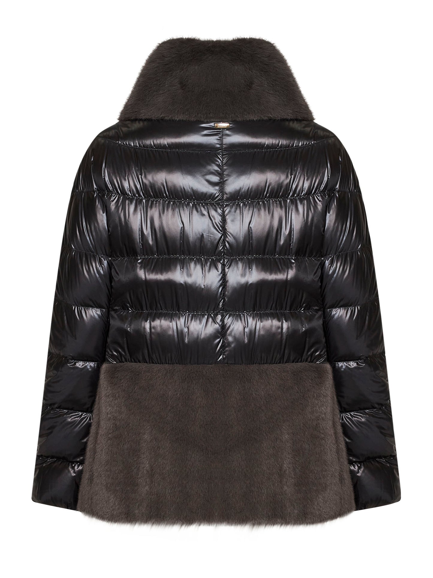 Cappa in Nylon Ultralight e lady alternative fur grigio