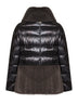 Cappa in Nylon Ultralight e lady alternative fur grigio