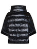 Black Ultralight Nylon cape-like down jacket