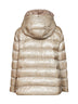 Piumino con cappuccio in Nylon Ultralight ed ecopelliccia chantilly