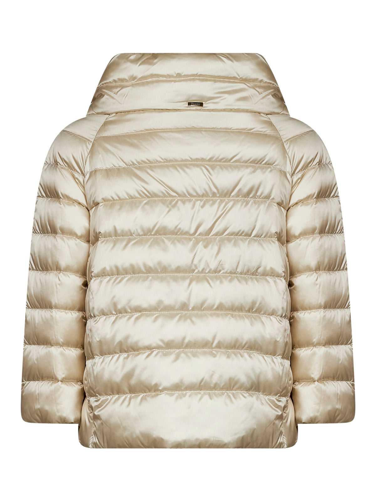 Ivory nylon Sofia padded mini cape