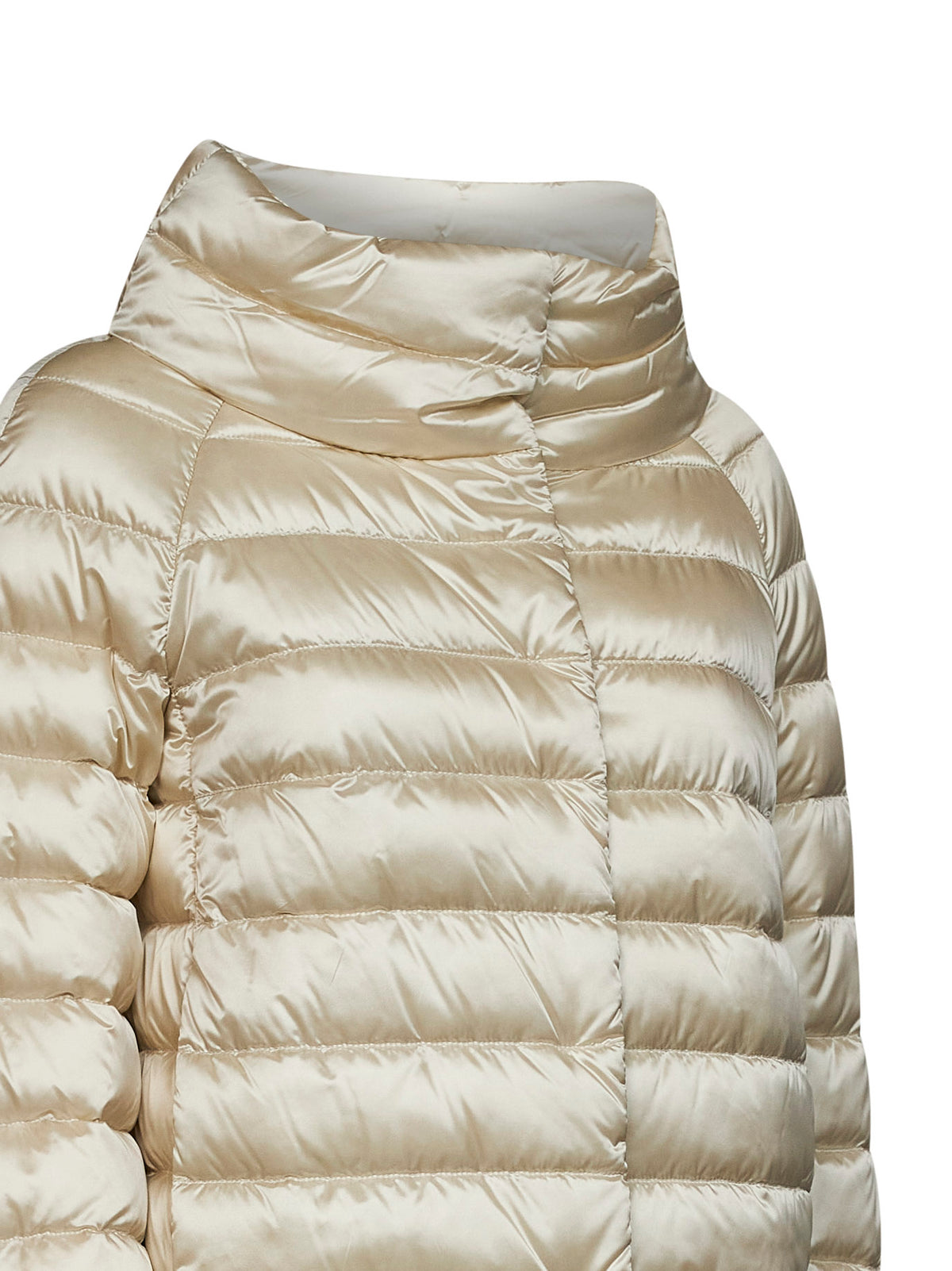 Ivory nylon Sofia padded mini cape