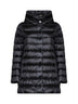 Black nylon Amelia A-shape down jacket