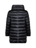 Black nylon Amelia A-shape down jacket