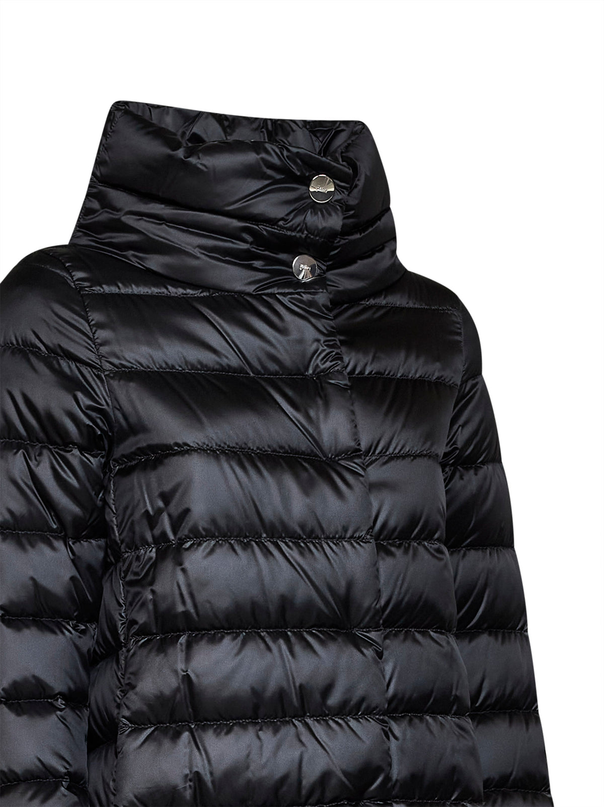 Black nylon Amelia A-shape down jacket