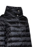 Black nylon Amelia A-shape down jacket