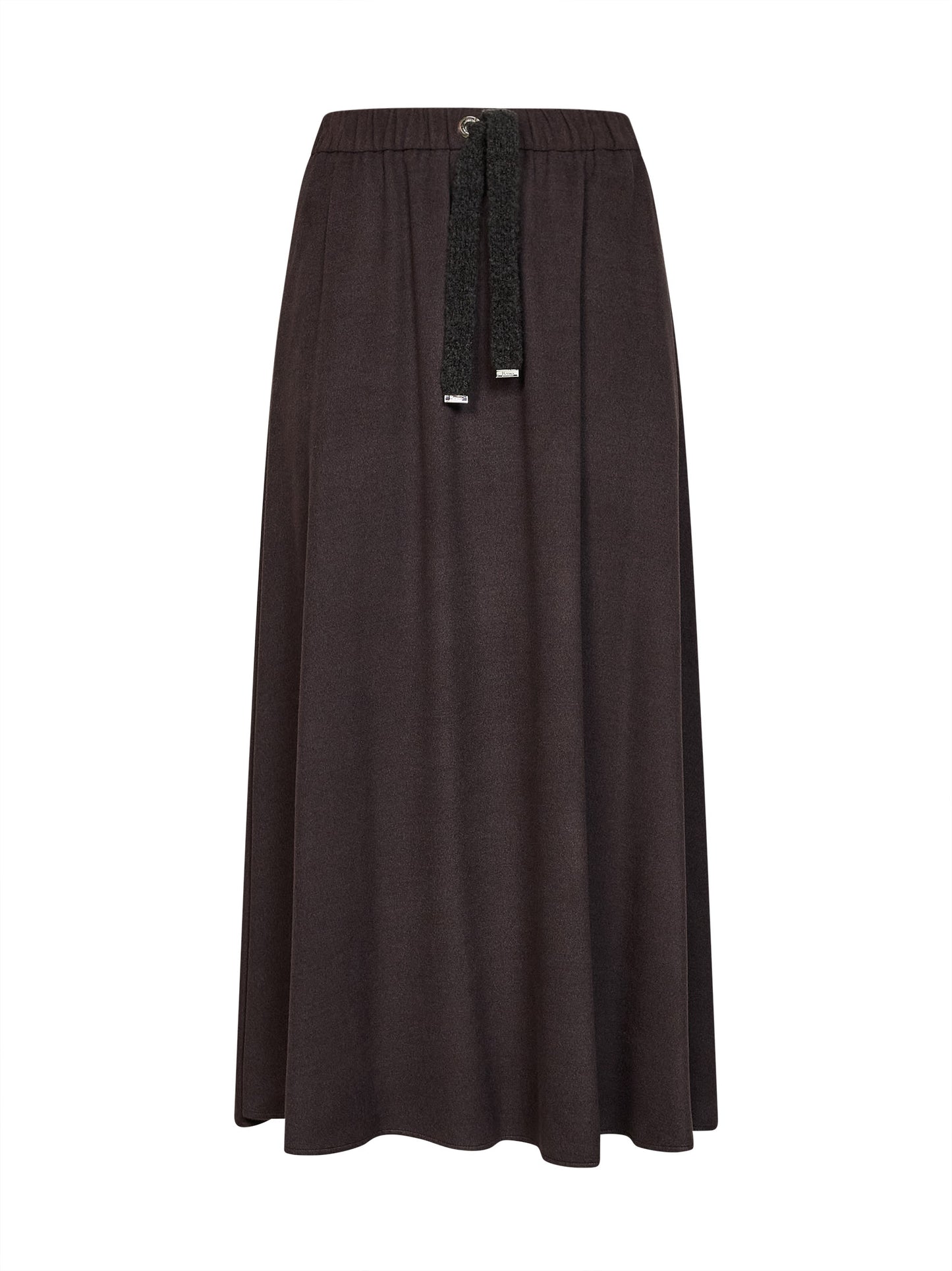 Gonna lunga Resort in flanella tocco cashmere fondente