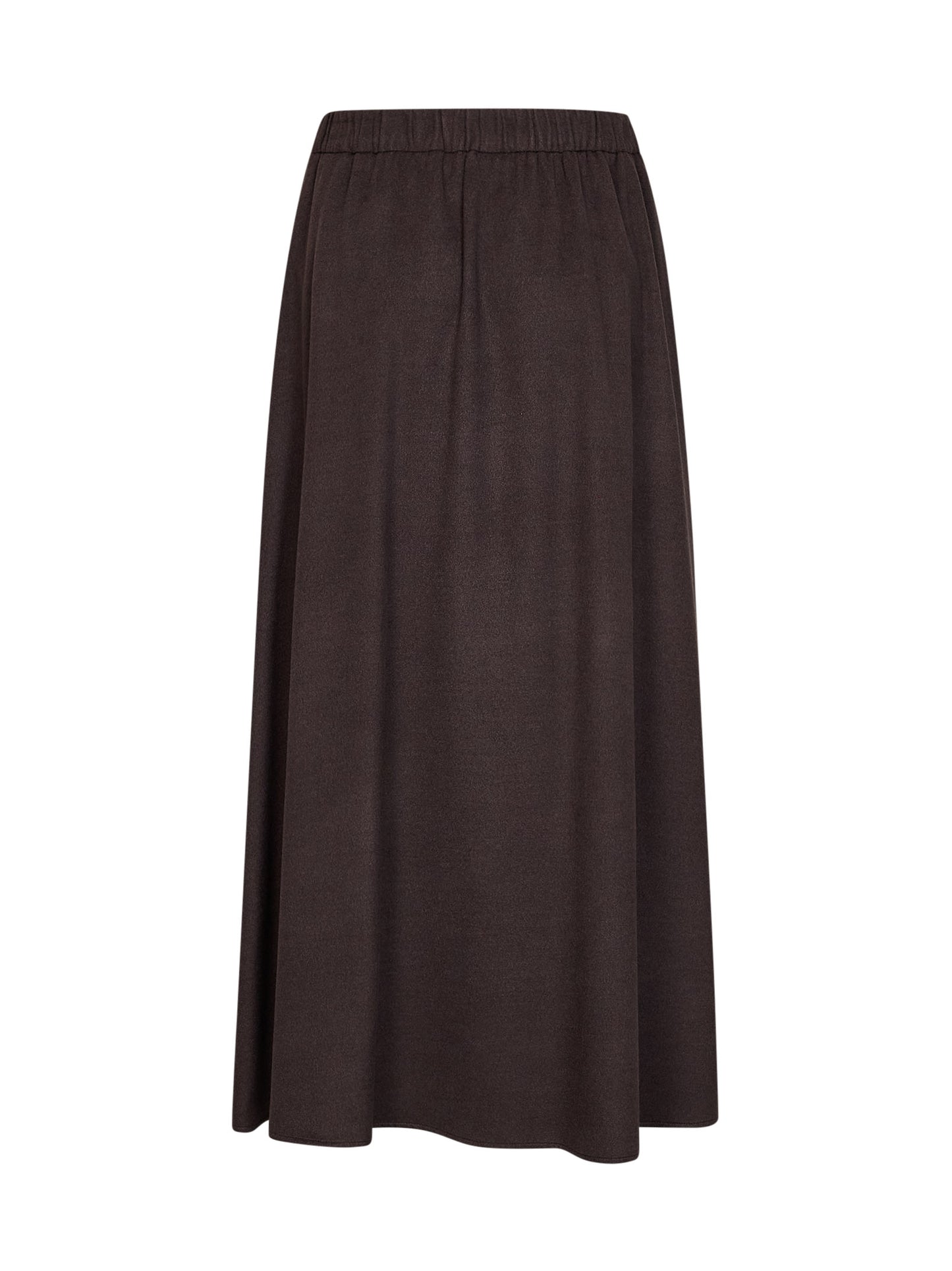 Gonna lunga Resort in flanella tocco cashmere fondente