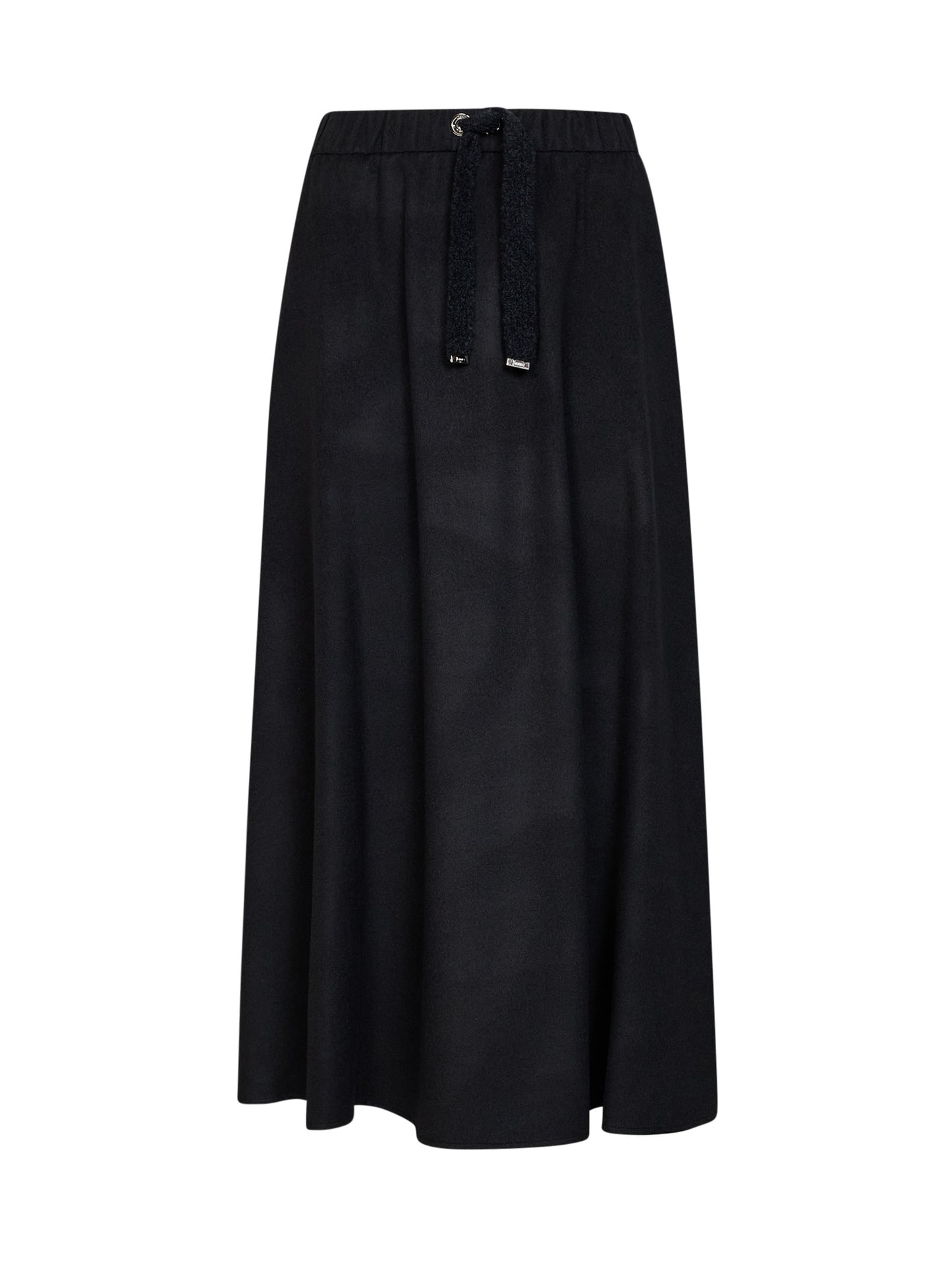 Gonna lunga Resort in flanella tocco cashmere nero