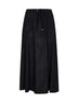 Gonna lunga Resort in flanella tocco cashmere nero