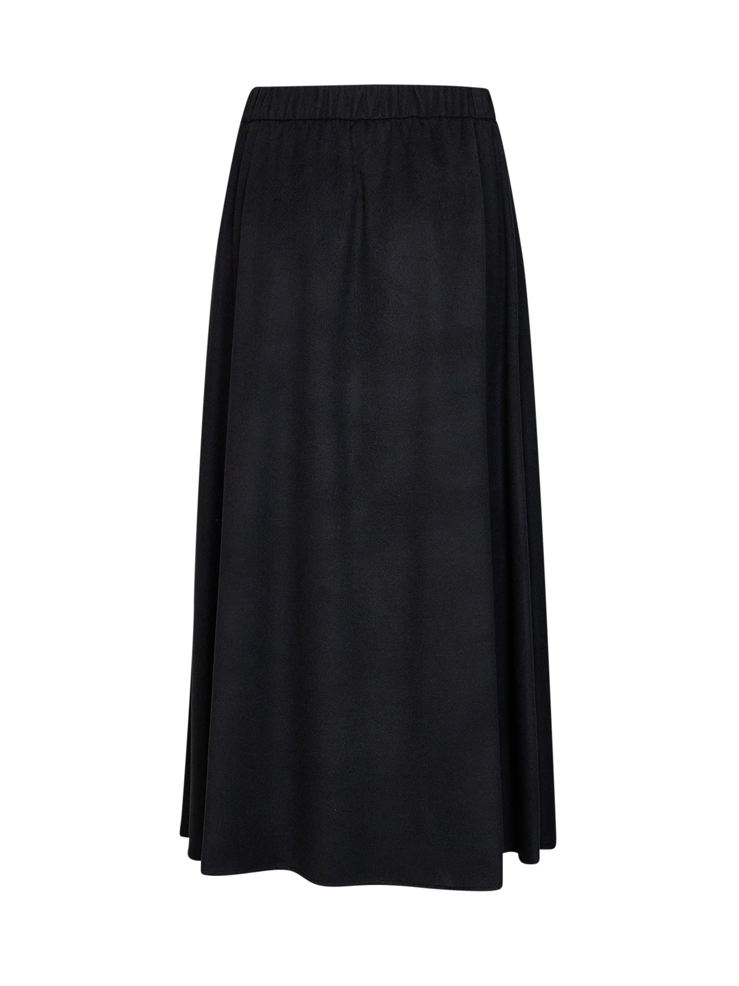 Gonna lunga Resort in flanella tocco cashmere nero