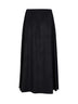 Gonna lunga Resort in flanella tocco cashmere nero